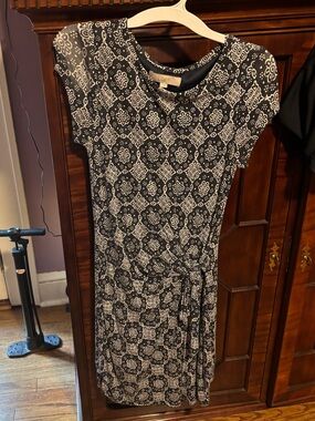 Loft comfy work dress with tie waist detail XS